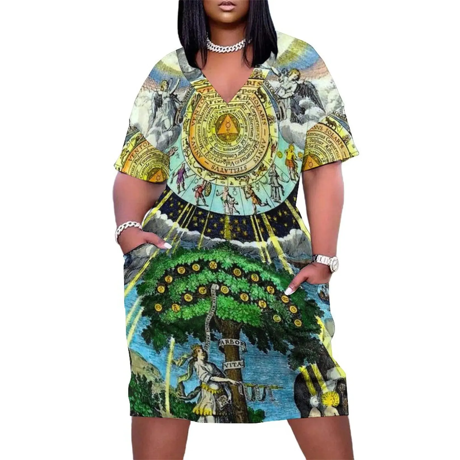 ALCHEMICAL HERMETRIC and MYSTICAL EMBLEMS PRINT Loose Pocket Dress Clothing female Party dresses
ALCHEMICAL HERMETRIC and MYSTICAL EMBLEMS PRINT Loose Pocket Dress Clothing female Party dresses