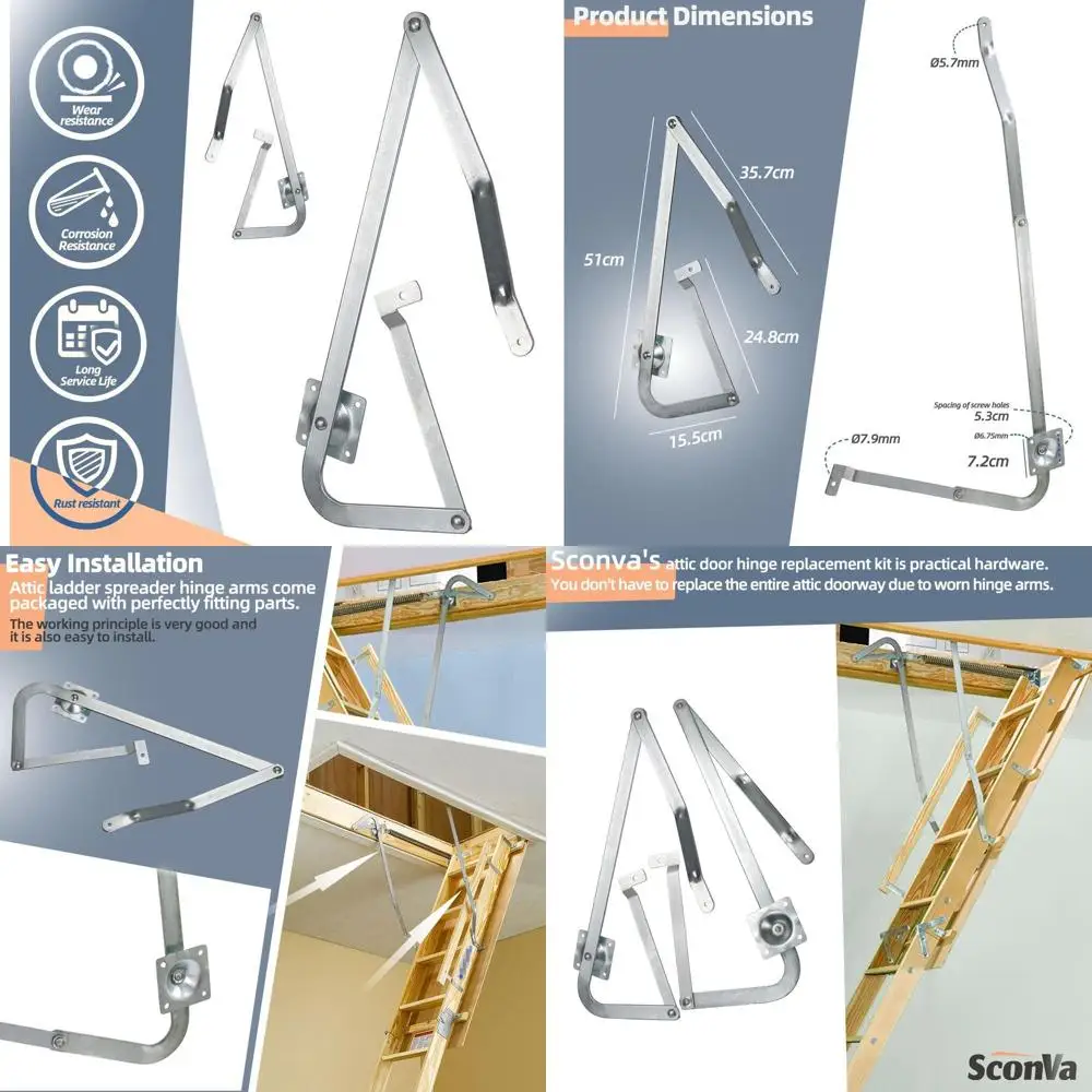 55-2 Attic Ladder Hinge Arms Replacement Kit Compatible with Werner Mk5, WU2210, W2208, W2210, Ladder Arms Fits for Werner Attic
55-2 Attic Ladder Hinge Arms Replacement Kit Compatible with Werner Mk5, WU2210, W2208, W2210, Ladder Arms Fits for Werner Attic