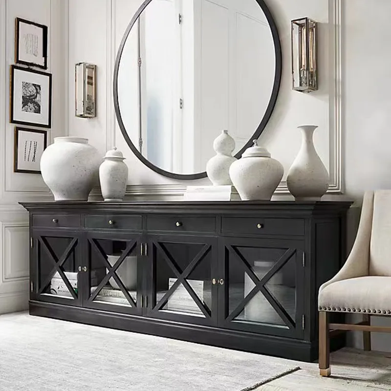Solid wood side cabinet storage furniture TV cabinet oak log
Solid wood side cabinet storage furniture TV cabinet oak log