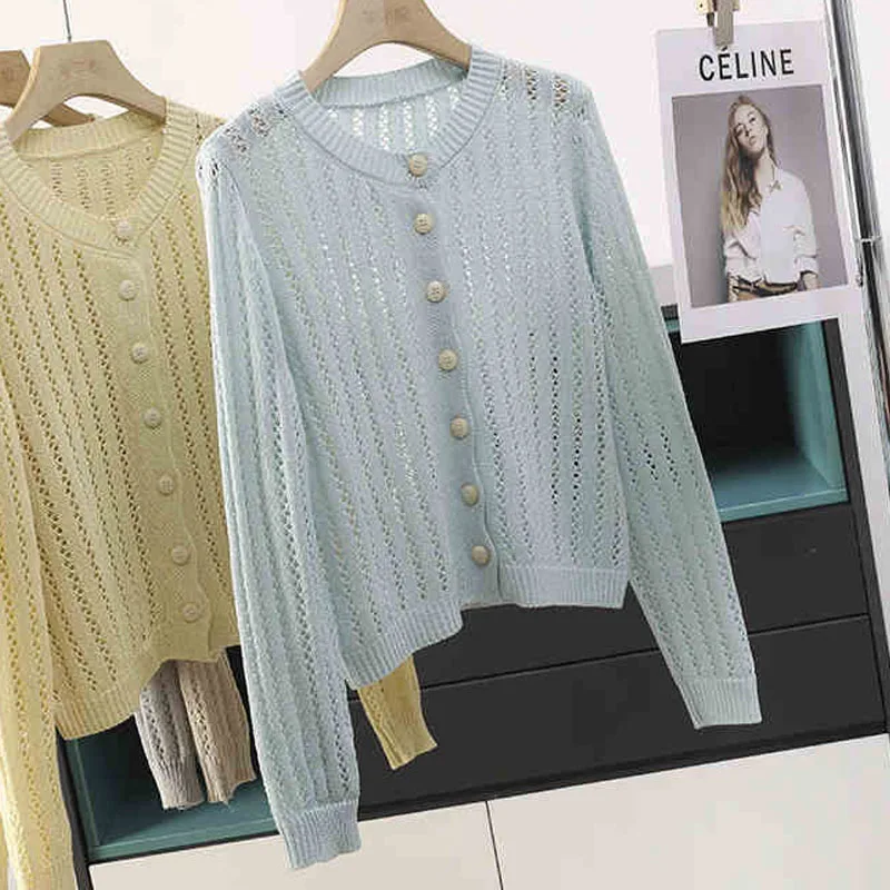Sweaters Knitted Sweater Women Cardigans O-Neck Hollow Out Knit Sweater Cardigan Women Tops New Long Sleeve Women Clothing Q3990
Sweaters Knitted Sweater Women Cardigans O-Neck Hollow Out Knit Sweater Cardigan Women Tops New Long Sleeve Women Clothing Q3990
