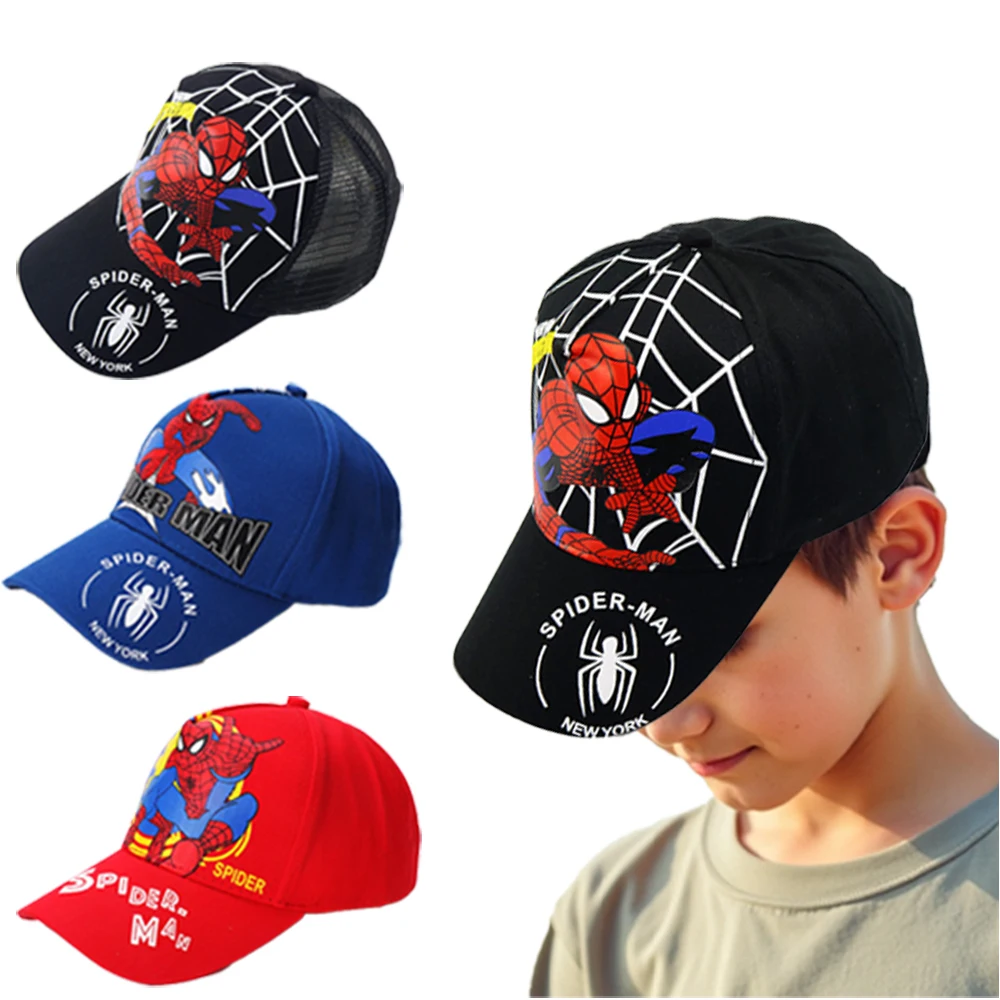 Superhero Spiderman Baseball Cap Fashion Casual Sunscreen Duck Tongue Hat Spider Print Kids Cosplay Accessories Headgear Sun Cap
Superhero Spiderman Baseball Cap Fashion Casual Sunscreen Duck Tongue Hat Spider Print Kids Cosplay Accessories Headgear Sun Cap