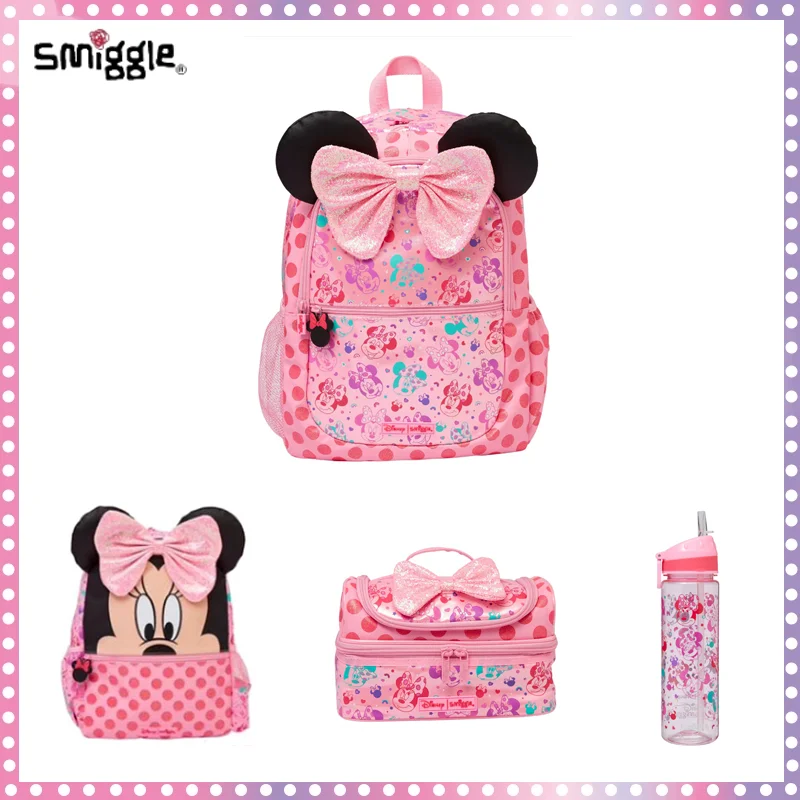 Новый австралийский Детский рюкзак Smiggle, вместительная сумка Schhoolbag Kawaii Disney Minnie, Студенческая сумка для обеда, сумка на колесиках, подарочный набор
Новый австралийский Детский рюкзак Smiggle, вместительная сумка Schhoolbag Kawaii Disney Minnie, Студенческая сумка для обеда, сумка на колесиках, подарочный набор