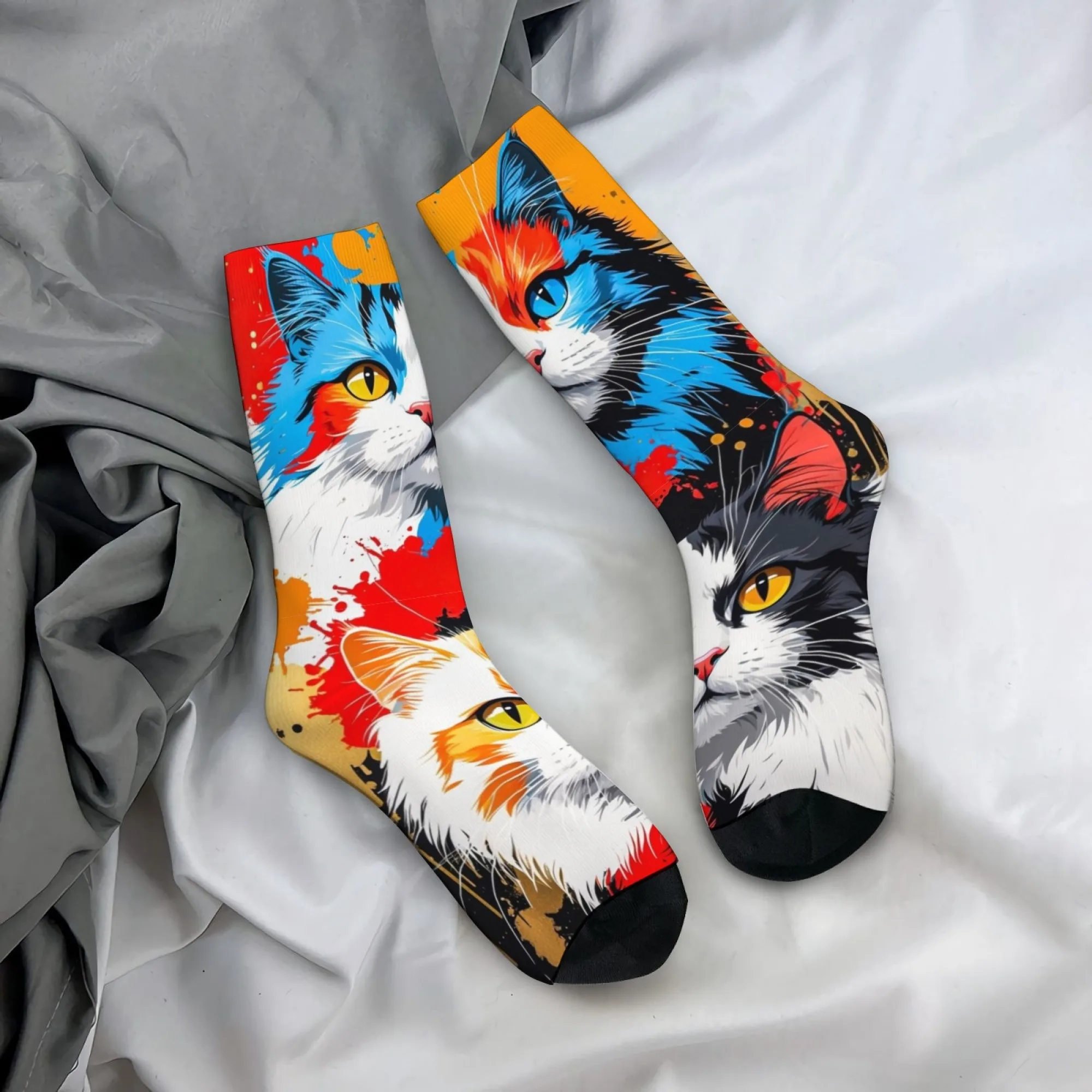 Красочные мужские носки с граффити и мультяшным котом в стиле Харадзюку, удобные повседневные модные спортивные носки, новинка, забавные носки Happy, подарок
Красочные мужские носки с граффити и мультяшным котом в стиле Харадзюку, удобные повседневные модные спортивные носки, новинка, забавные носки Happy, подарок
