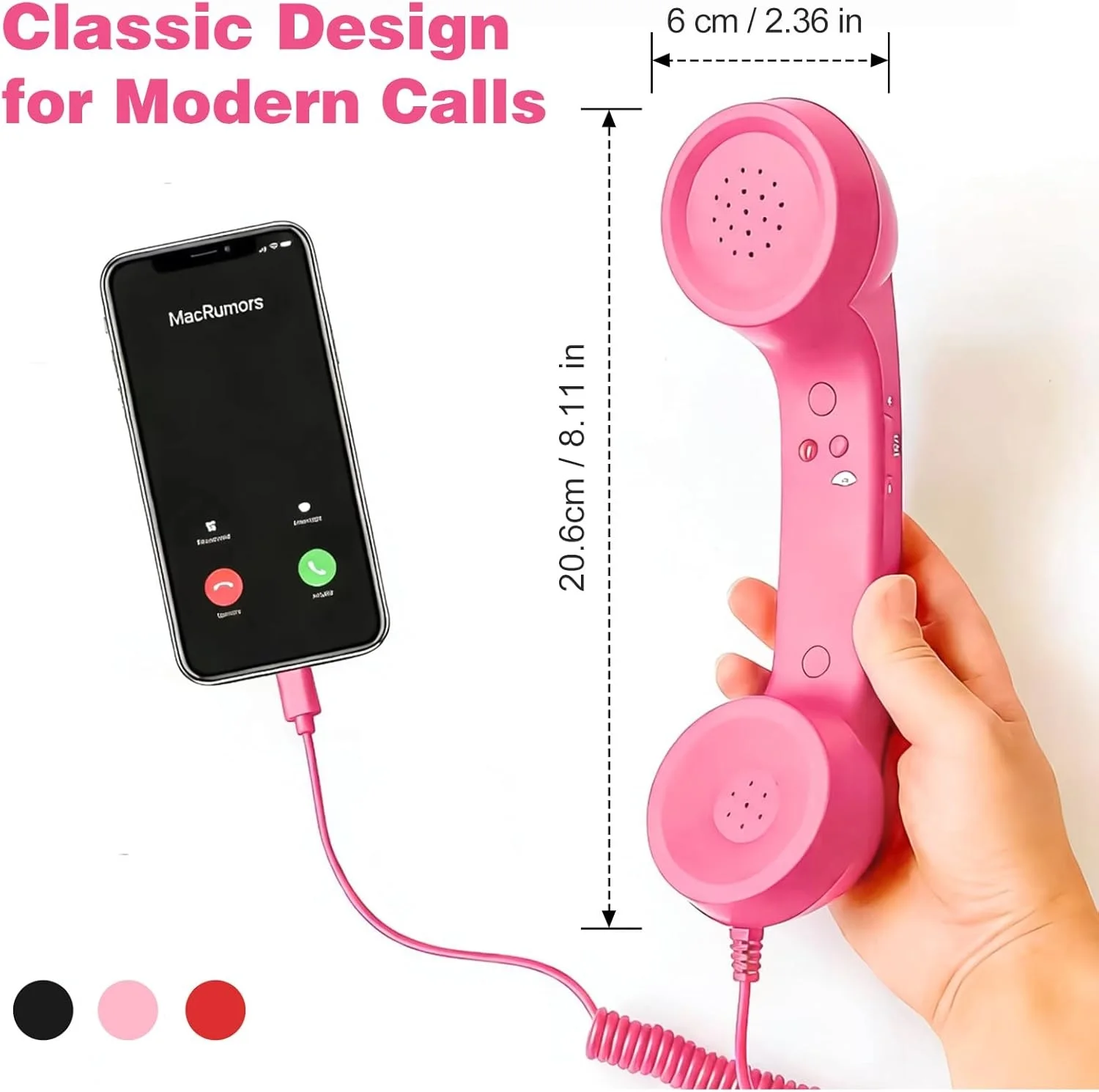 Retro Handset for Mobile Phones with Type-C Connector Classic Wired Telephone Handset for Android Smartphone Call Receiver
Retro Handset for Mobile Phones with Type-C Connector Classic Wired Telephone Handset for Android Smartphone Call Receiver