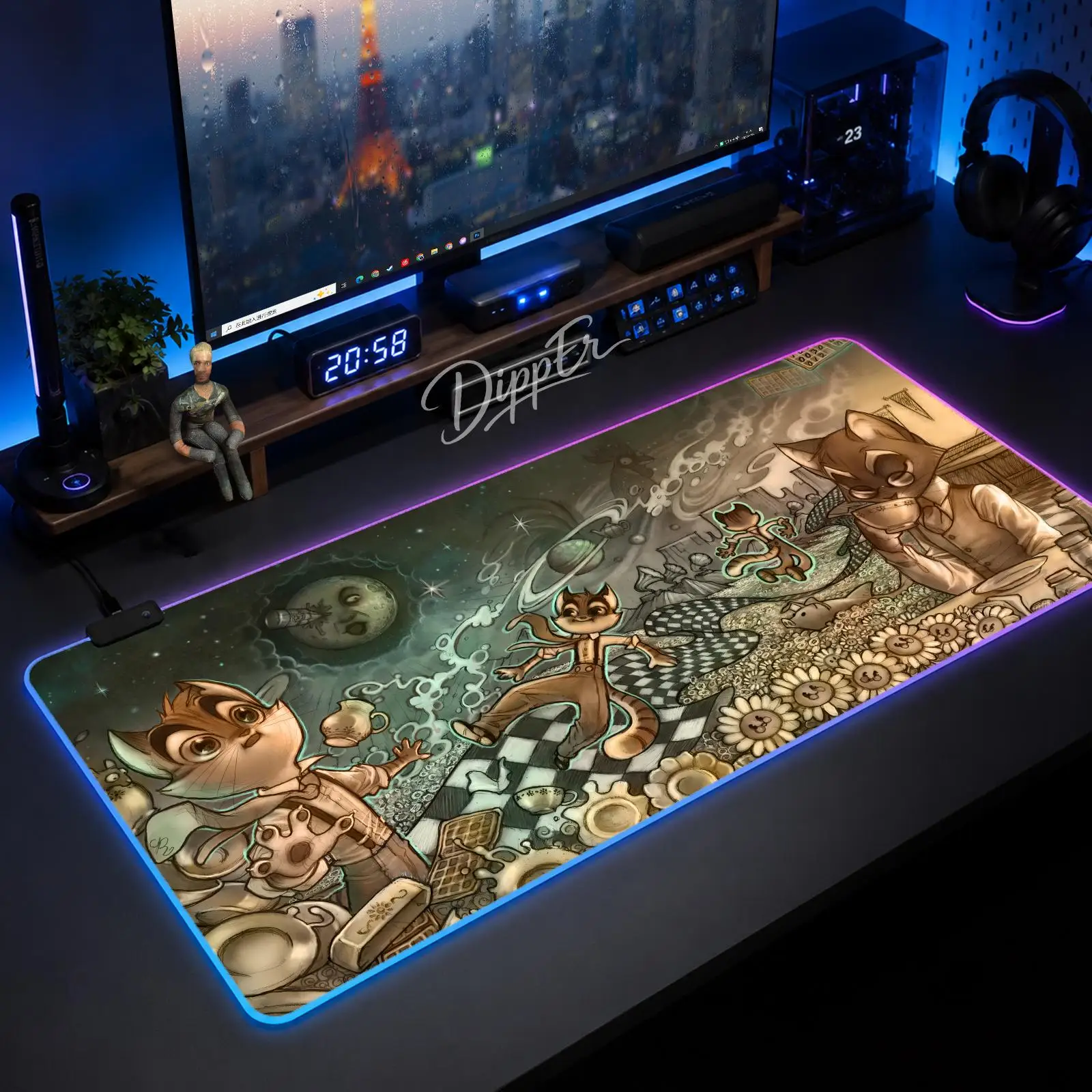 A-Lackadaisy Mouse Pad Large Size LED Glowing Table Pad XXL Gaming Non-slip Rubber Mat With Backlight
A-Lackadaisy Mouse Pad Large Size LED Glowing Table Pad XXL Gaming Non-slip Rubber Mat With Backlight
