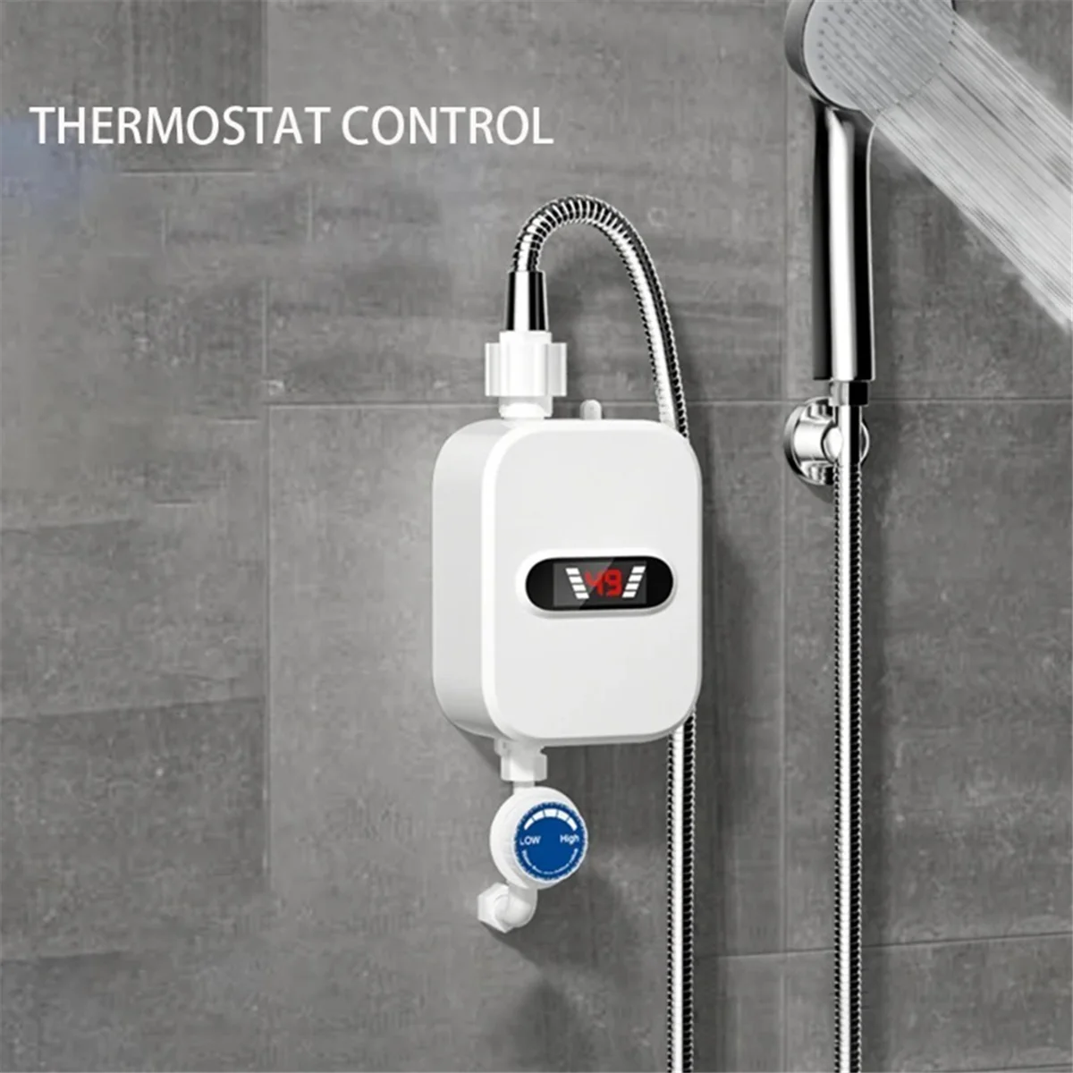A65Z Electric Shower Heads Thermostatic Shower Heads Set Temperature Adjustable Waterproof Instant Water Heating US Plug
A65Z Electric Shower Heads Thermostatic Shower Heads Set Temperature Adjustable Waterproof Instant Water Heating US Plug