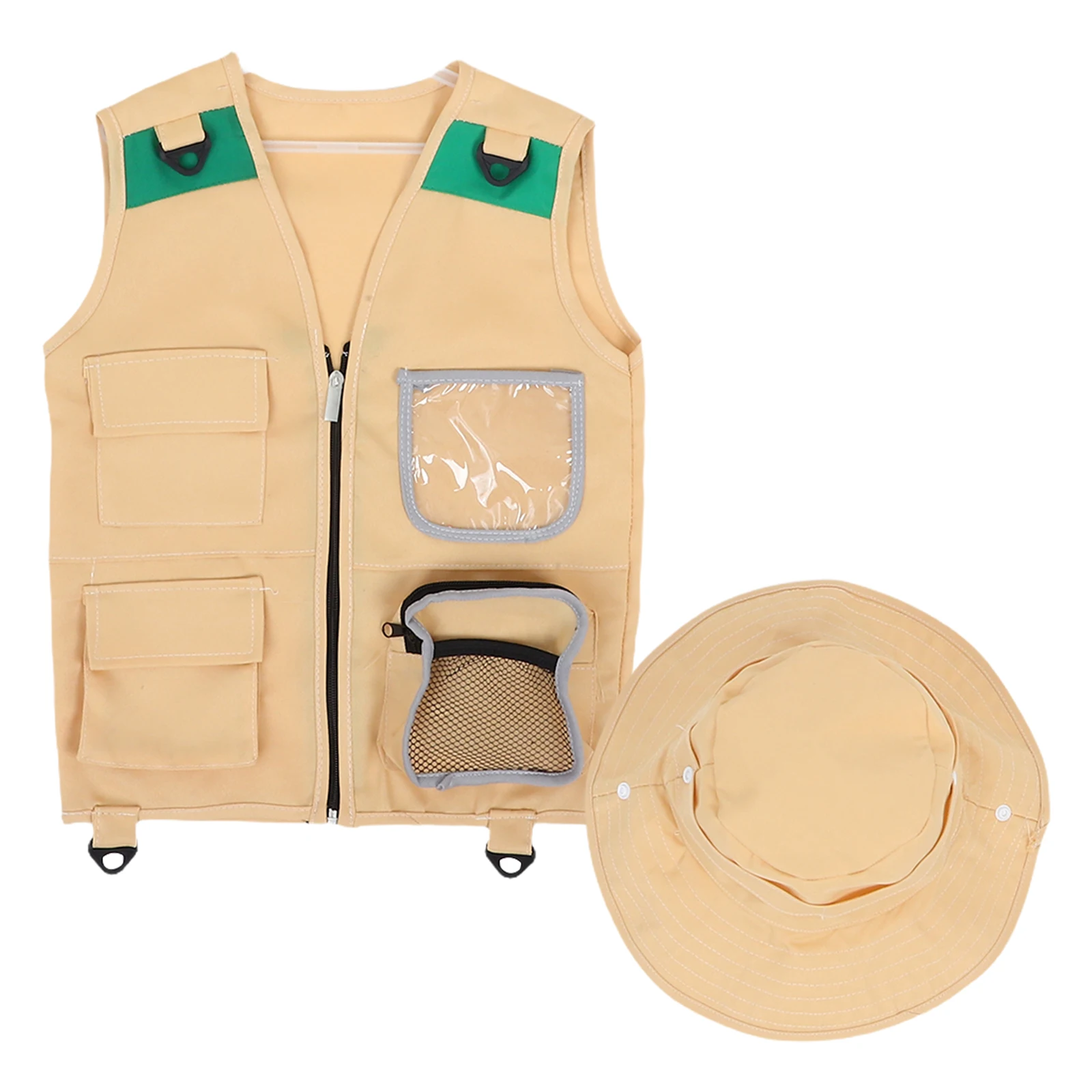 Explorer Vest Hat Kit for Kids Lightweight Khaki Outfit Child Camping Fishing Travel Outdoor Activity Breathable Material Wide
Explorer Vest Hat Kit for Kids Lightweight Khaki Outfit Child Camping Fishing Travel Outdoor Activity Breathable Material Wide