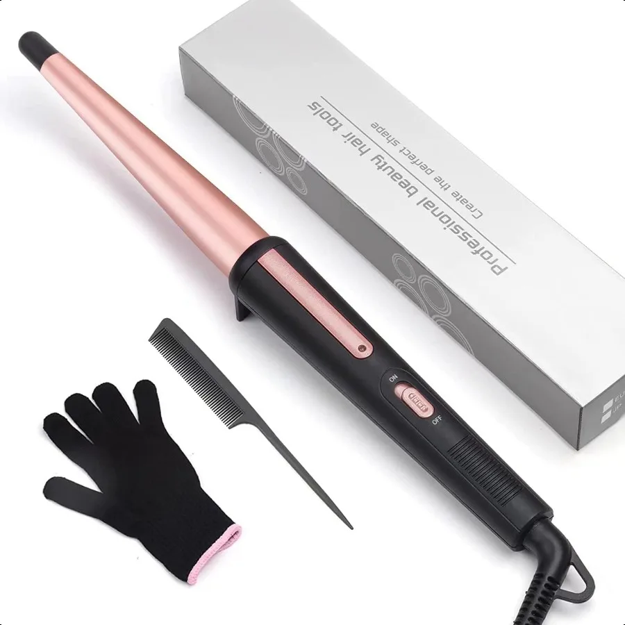 Hair Curling Wand 0.51Inch Tapered Curling Iron Profional Ceramic Hair Curler Wand with HeatResistant Glove Dual Voltage Pink
Hair Curling Wand 0.51Inch Tapered Curling Iron Profional Ceramic Hair Curler Wand with HeatResistant Glove Dual Voltage Pink