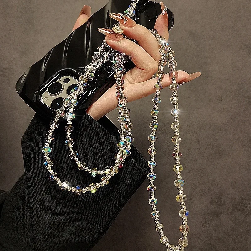Mobile phone chain long crossbody can be carried with anti loss pendant, crystal bead mobile phone chain hanging rope
Mobile phone chain long crossbody can be carried with anti loss pendant, crystal bead mobile phone chain hanging rope