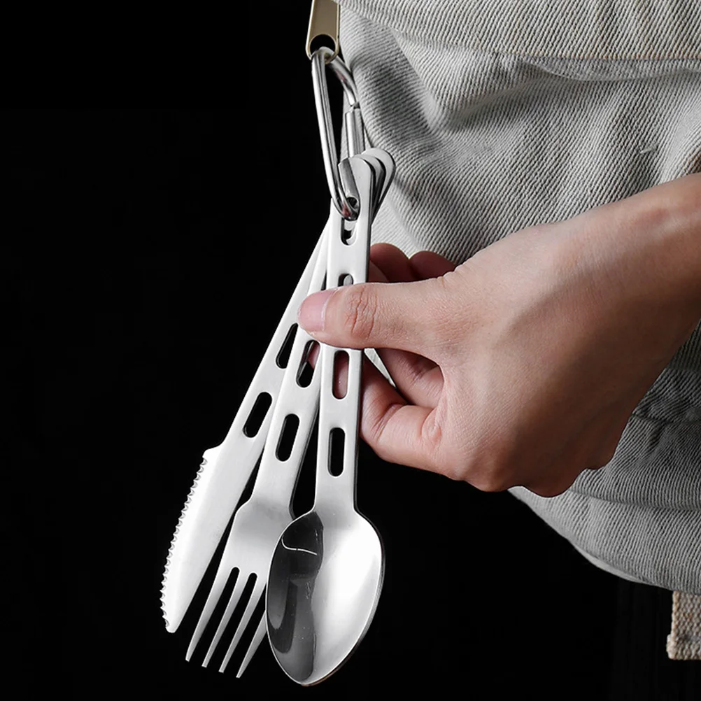 Portable Cutlery Kit 3 Sets Stainless Steel Dinnerware Forks Spoons Camping Utensils Travel Outdoor Kitchen
Portable Cutlery Kit 3 Sets Stainless Steel Dinnerware Forks Spoons Camping Utensils Travel Outdoor Kitchen
