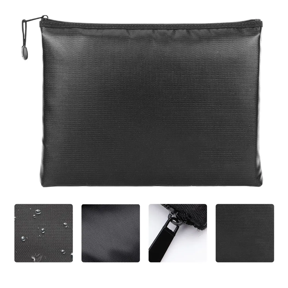 1Pcs Fireproof Waterproof Document Storage Bag Silicone Fiberglass Oxford Cloth Large Capacity Zipper File Bag for Passports
1Pcs Fireproof Waterproof Document Storage Bag Silicone Fiberglass Oxford Cloth Large Capacity Zipper File Bag for Passports