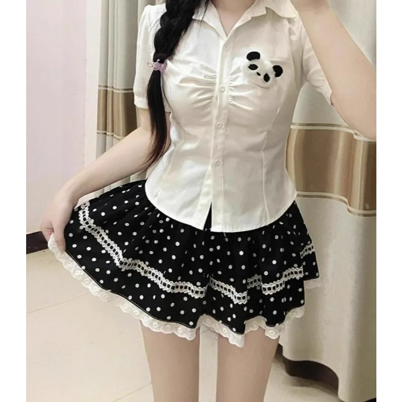 Black Polka Dot Lace Splicing Short Skirt Age Reduction Cute Short Cake Skirt Versatile Short Skirt Small Man Lined
Black Polka Dot Lace Splicing Short Skirt Age Reduction Cute Short Cake Skirt Versatile Short Skirt Small Man Lined