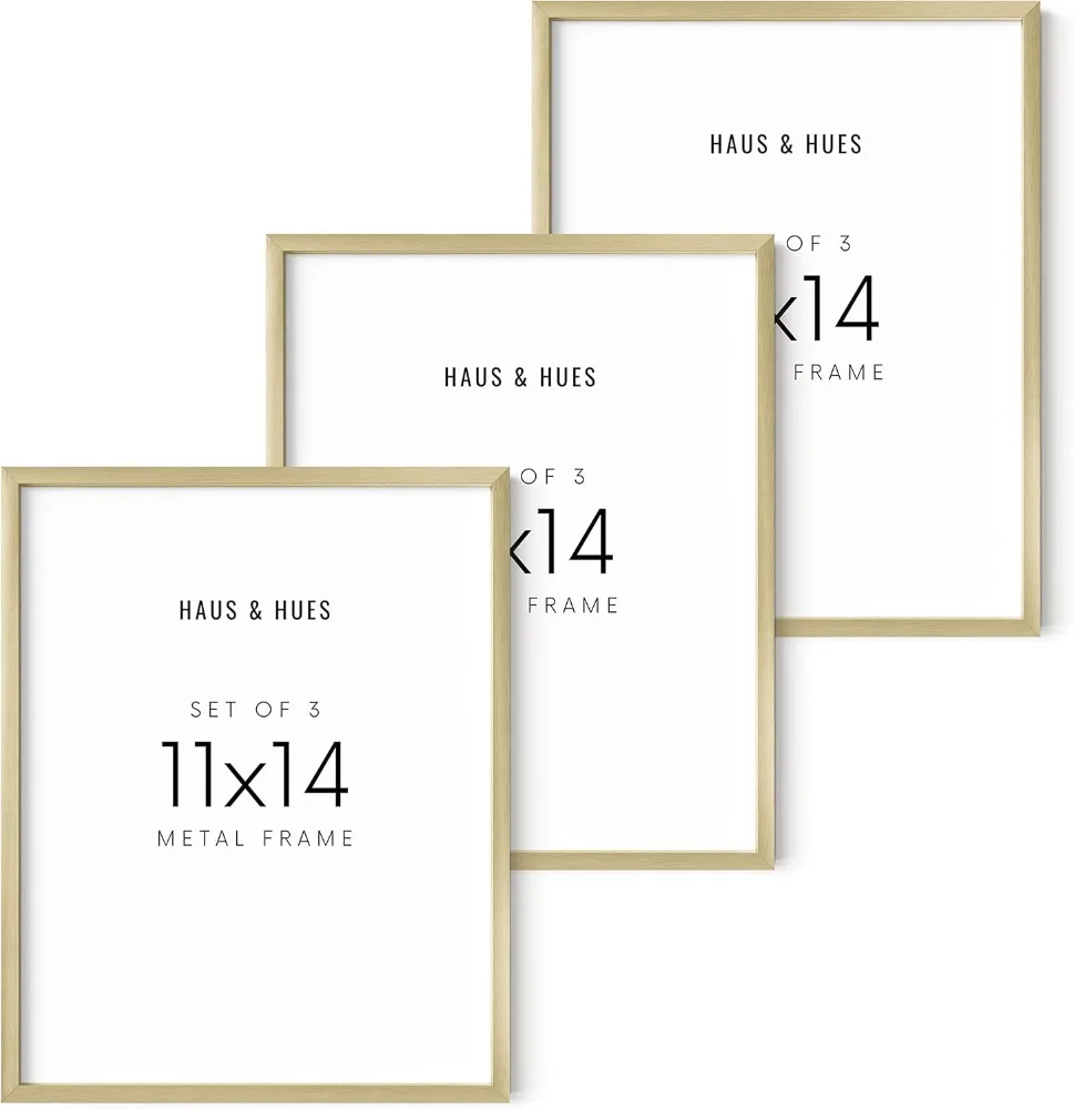 HAUS AND HUES Gold Picture Frames 11x14 - Gold Frames 11x14 Picture Frame Set of 3, Diploma Frames 11x14
HAUS AND HUES Gold Picture Frames 11x14 - Gold Frames 11x14 Picture Frame Set of 3, Diploma Frames 11x14