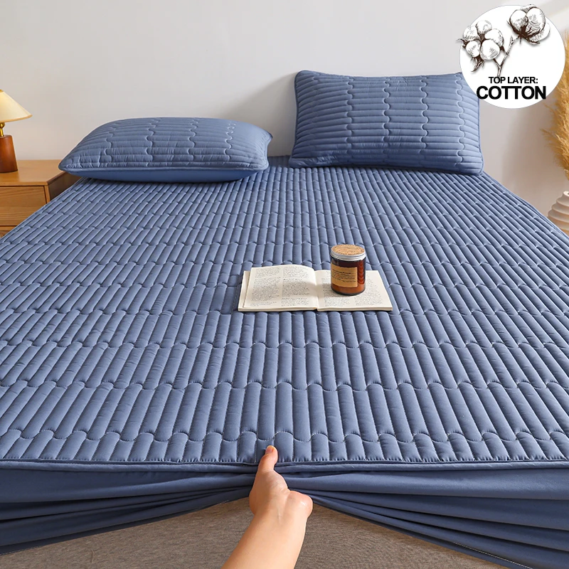 Premium Mattress Protector - Mattress Cover Antimicrobial, Dust Mite Proof Silent Sleep Protection,Noise-Free Fitted Sheet,Blue
Premium Mattress Protector - Mattress Cover Antimicrobial, Dust Mite Proof Silent Sleep Protection,Noise-Free Fitted Sheet,Blue