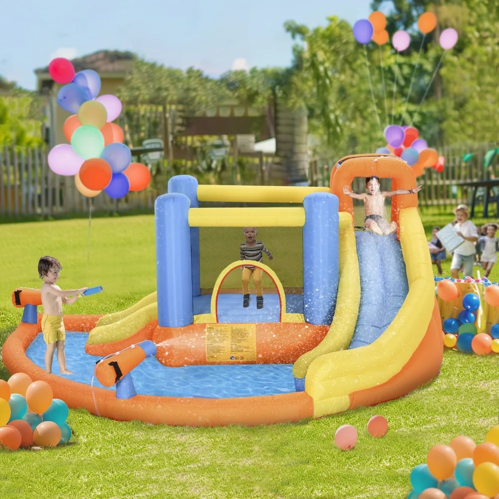 13.7' x 11.8' x 6.2' Outdoor Inflated Castle for Splashing, Sliding, & Climbing
13.7' x 11.8' x 6.2' Outdoor Inflated Castle for Splashing, Sliding, & Climbing