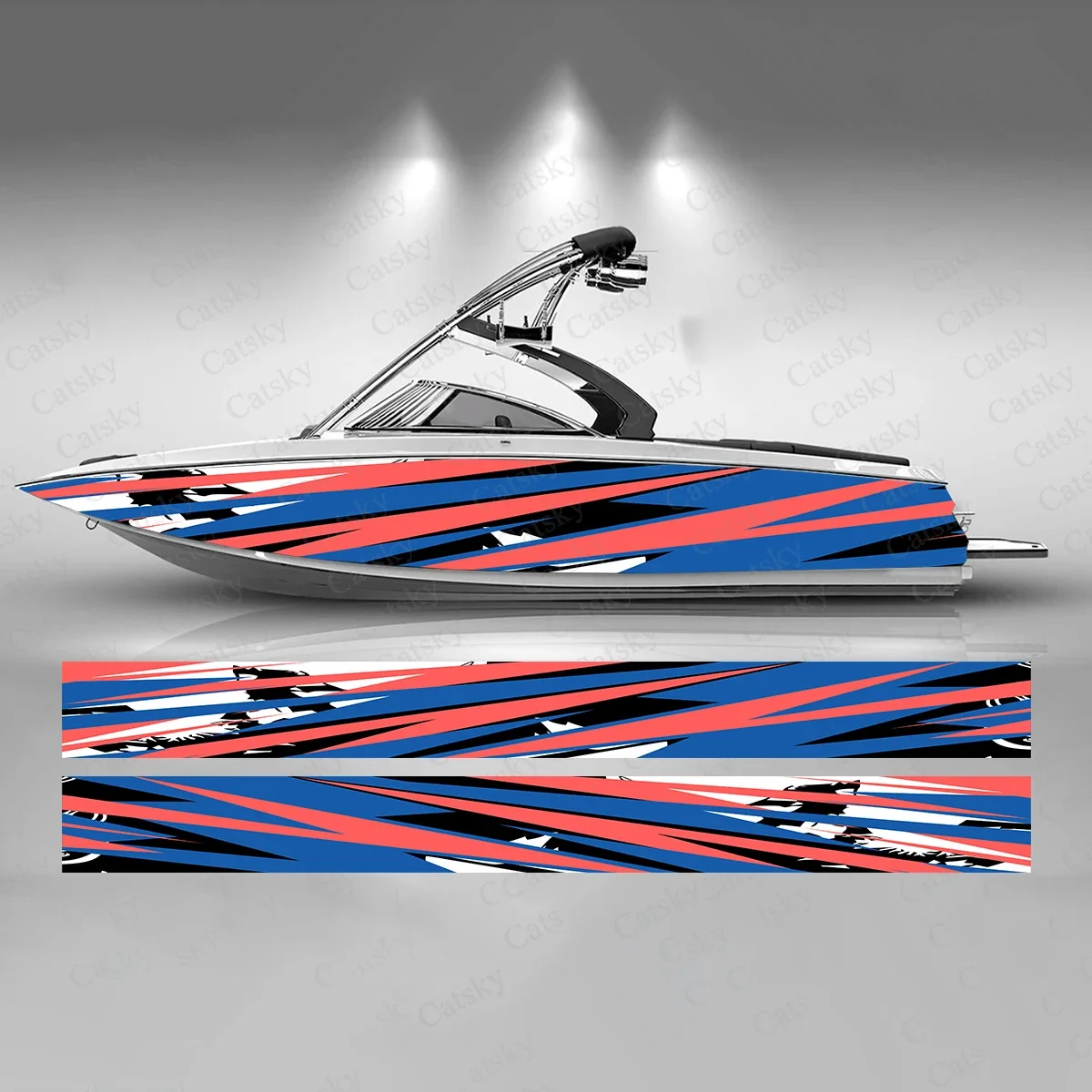 Retro Red and Blue Stripes Boat Sticker Fashion Custom Fish Boat-Sticker Vinyl Waterproof Boat Wrap Graphic Boat Wrap Decal
Retro Red and Blue Stripes Boat Sticker Fashion Custom Fish Boat-Sticker Vinyl Waterproof Boat Wrap Graphic Boat Wrap Decal