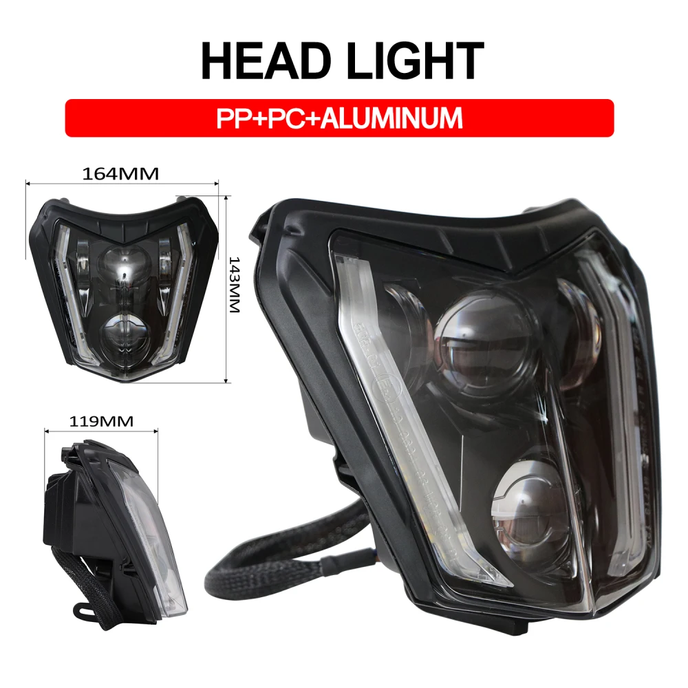 Universal Motorcycle LED Emark Headlight Headlamp Head Lamp Light For KTM EXC EXCF SX SXF XC XCF XCW XCFW 125 150 250 300 350
Universal Motorcycle LED Emark Headlight Headlamp Head Lamp Light For KTM EXC EXCF SX SXF XC XCF XCW XCFW 125 150 250 300 350