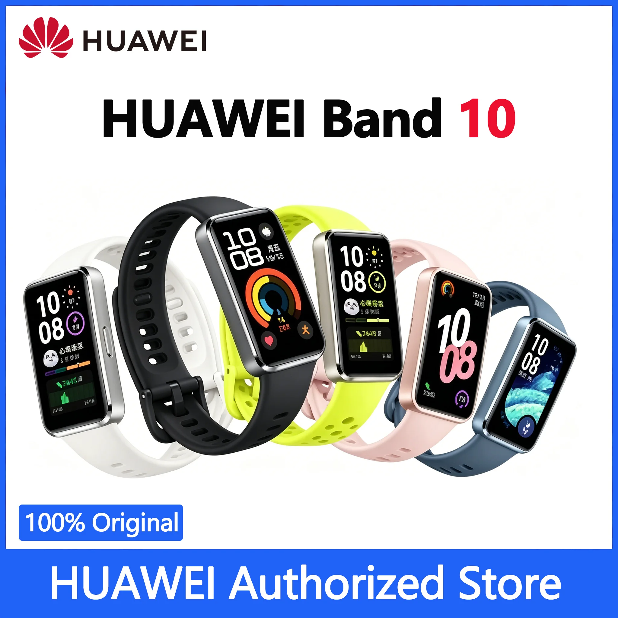 HUAWEI Band 10 Original Smart Band Aluminum Alloy Case Health Monitor 100 Workout Modes Fast Charging Fitness Tracke
HUAWEI Band 10 Original Smart Band Aluminum Alloy Case Health Monitor 100 Workout Modes Fast Charging Fitness Tracke