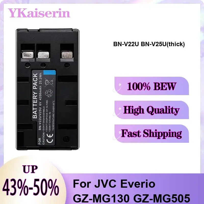 Аккумулятор для видеокамер JVC Everio GZ-MG130 GZ-MG505, 4200 мАч, BN-V22U BN-V25U, утолщенный, высокопроизводительный
Аккумулятор для видеокамер JVC Everio GZ-MG130 GZ-MG505, 4200 мАч, BN-V22U BN-V25U, утолщенный, высокопроизводительный