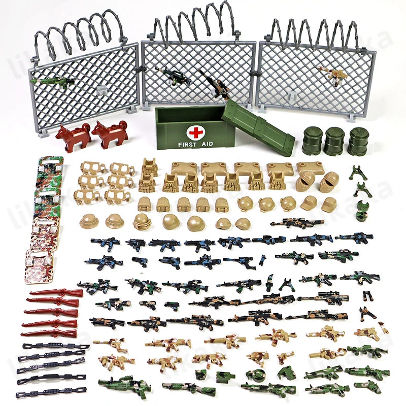 Military Weapon Accessories Set Building Blocks Compatible Military Bricks Parts MOC Military Blocks Toys DIY Toys for Boys Gift
Military Weapon Accessories Set Building Blocks Compatible Military Bricks Parts MOC Military Blocks Toys DIY Toys for Boys Gift