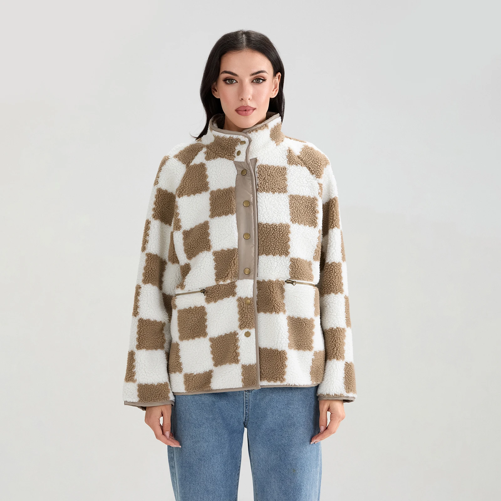 Women Fuzzy Plaid Coat Vintage Button-up Lapel Neck Long Sleeve Fall Winter Warm Thicken Jacket Outerwear
Women Fuzzy Plaid Coat Vintage Button-up Lapel Neck Long Sleeve Fall Winter Warm Thicken Jacket Outerwear