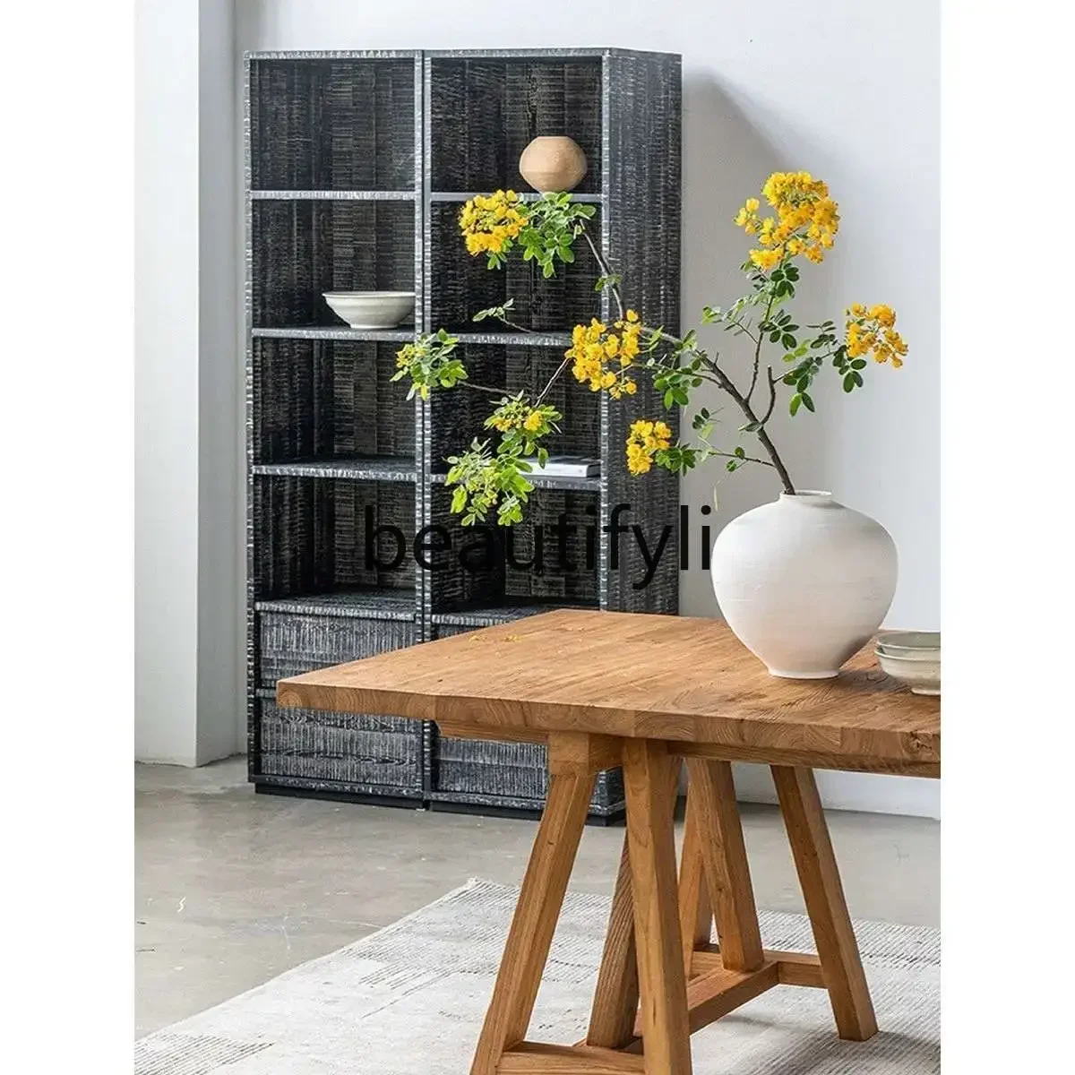 ssK178 ss25 Wabi Sandy Wind old all solid wood can be assembled bookcase against the wall storage locker retro display cabinet
ssK178 ss25 Wabi Sandy Wind old all solid wood can be assembled bookcase against the wall storage locker retro display cabinet