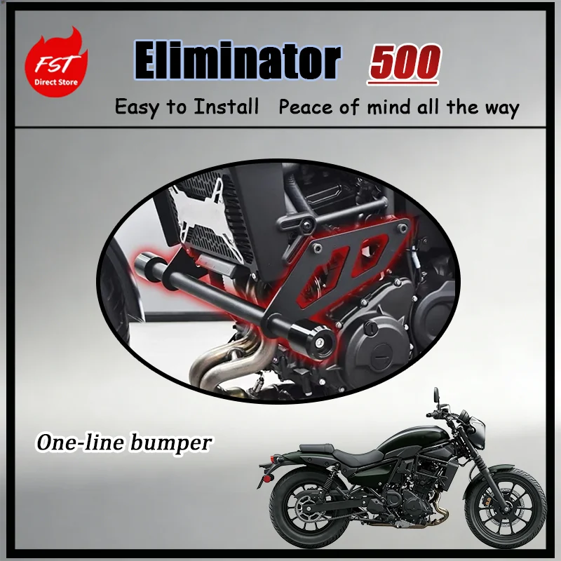 For Eliminator 500 Heavy Duty Steel Crash Bar Anti-Fall Guard Front Body Protective Frame Modified Accessory
For Eliminator 500 Heavy Duty Steel Crash Bar Anti-Fall Guard Front Body Protective Frame Modified Accessory