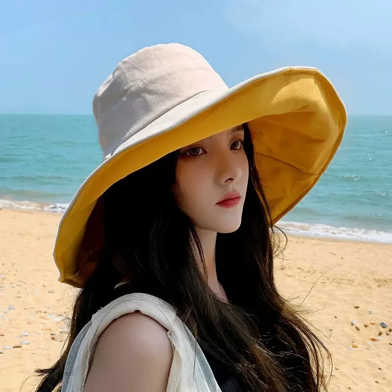 New Extended Brim Beach Hat Double-sided Wearable Fisherman Hat 14cm Oversized Brim Travel Sun Hats for Women Sun Protection Hat
New Extended Brim Beach Hat Double-sided Wearable Fisherman Hat 14cm Oversized Brim Travel Sun Hats for Women Sun Protection Hat