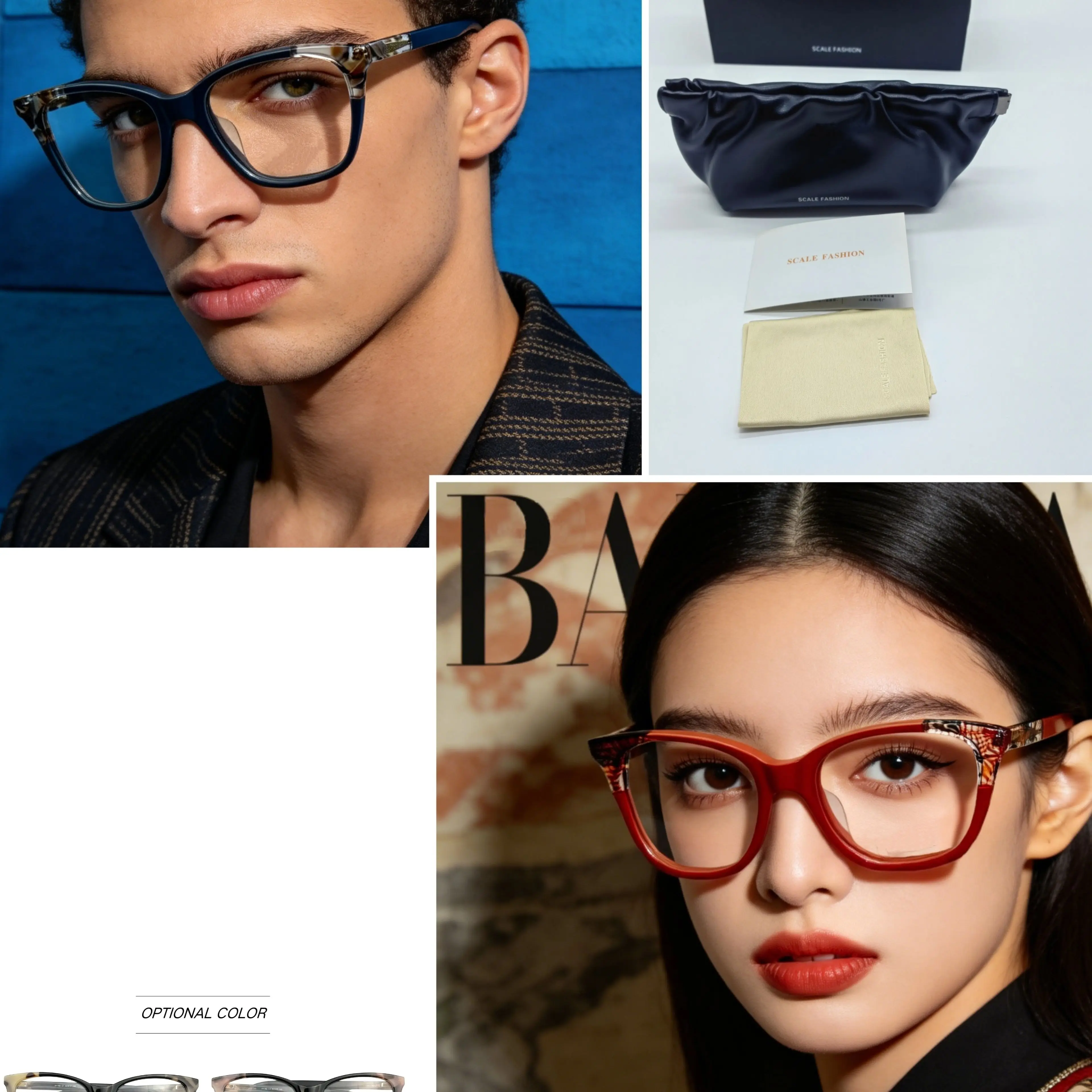 Unique Colorful Multi-Plate Spliced Eyeglasses Frames, Popular Craft & Color Elements 2026, Compatible with Myopia Presbyopia &
Unique Colorful Multi-Plate Spliced Eyeglasses Frames, Popular Craft & Color Elements 2026, Compatible with Myopia Presbyopia &