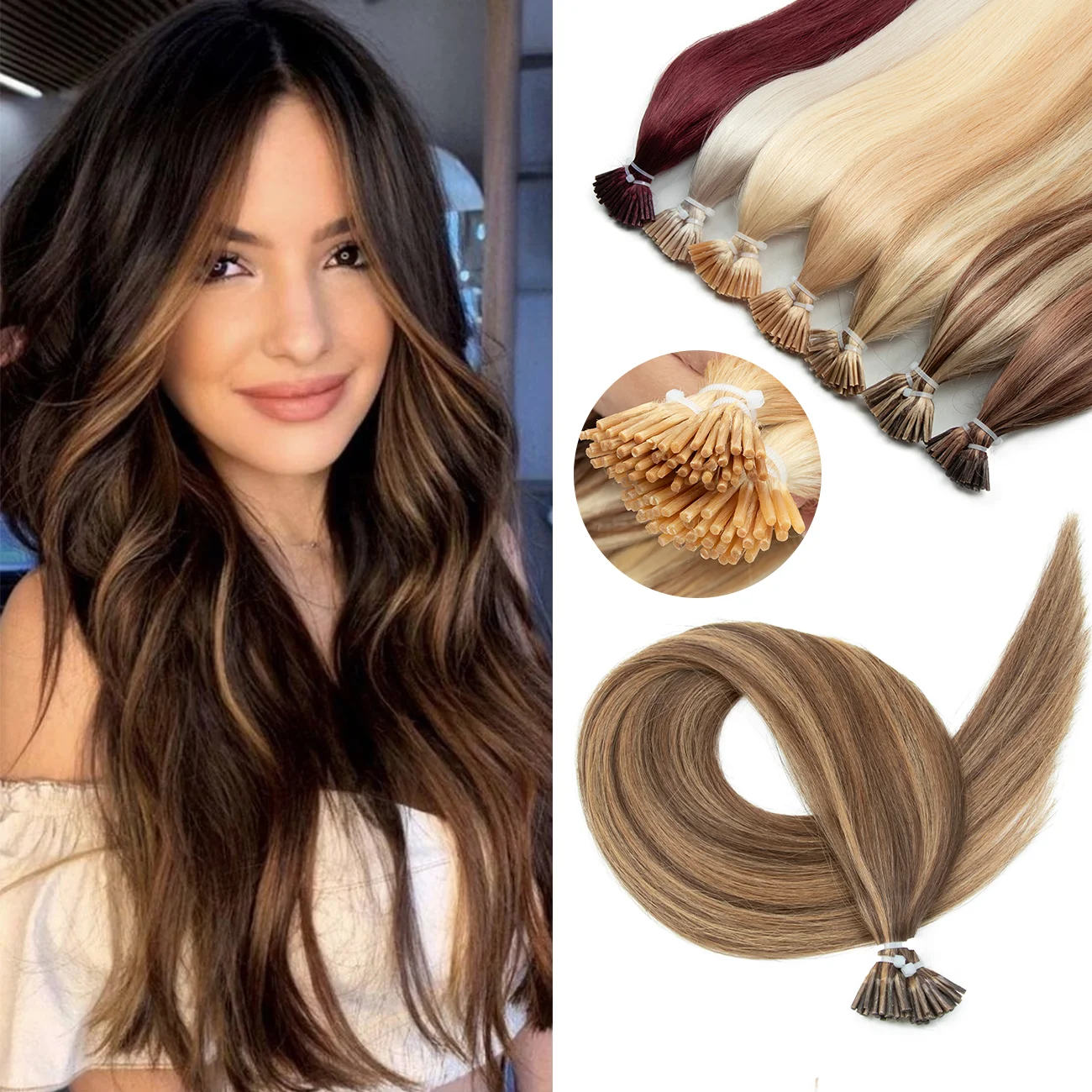 I Tip Straight Human Hair Extension Keratin Hair Hot Pre-bonded Micro Beads Hair For Women 12-20inch 50pcs/pack 30g
I Tip Straight Human Hair Extension Keratin Hair Hot Pre-bonded Micro Beads Hair For Women 12-20inch 50pcs/pack 30g
