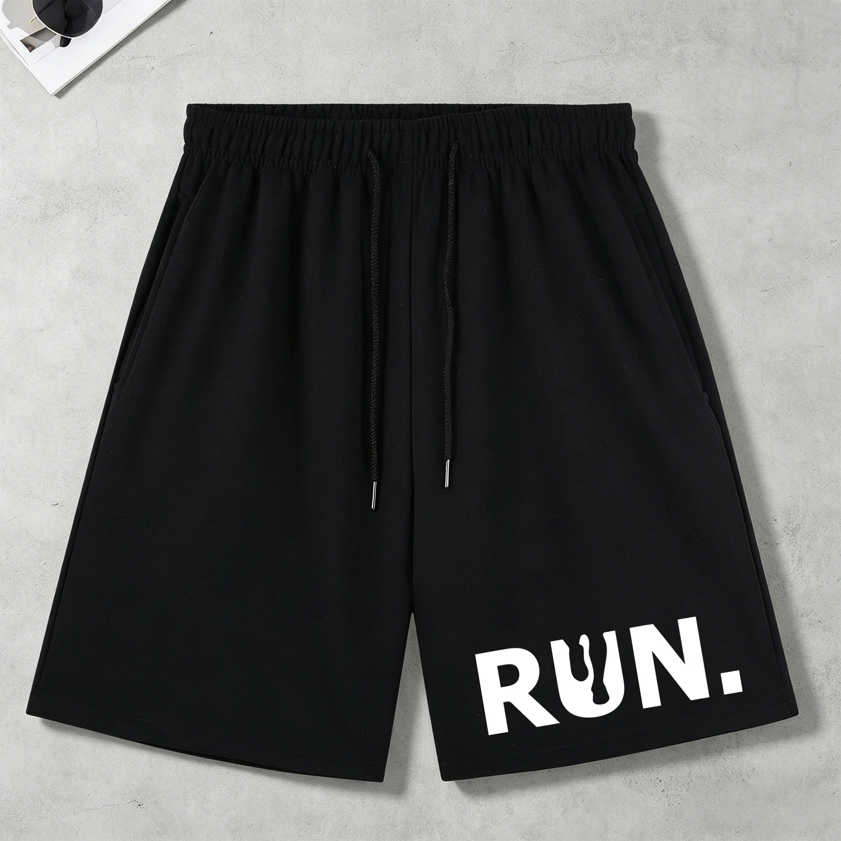 Creative Run Letter Print Retro Men Pants Fashion Drawstring Shorts Hip Hop Black Shorts Unisex Loose Wide-Leg Sportwear
Creative Run Letter Print Retro Men Pants Fashion Drawstring Shorts Hip Hop Black Shorts Unisex Loose Wide-Leg Sportwear