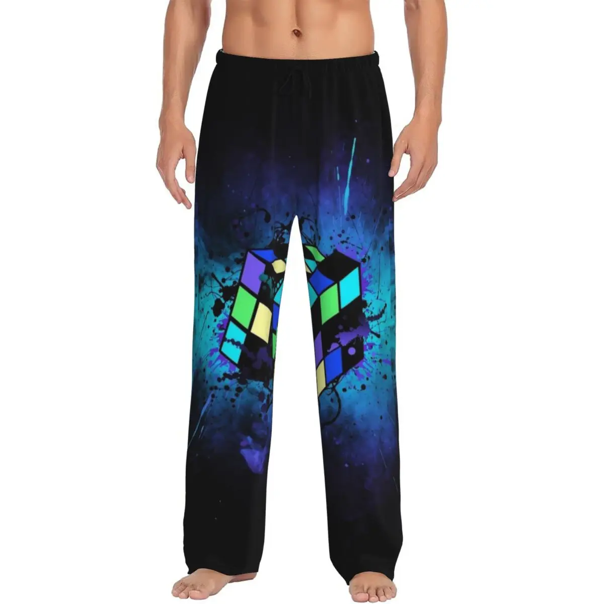 Мужские забавные пижамные штаны с принтом кубика Рубика, с карманами
Мужские забавные пижамные штаны с принтом кубика Рубика, с карманами