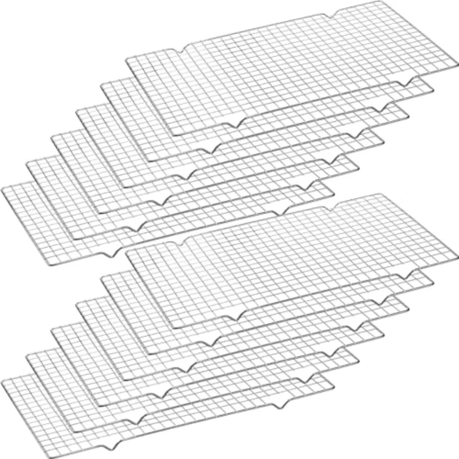 arloon 12 Pack 16 x 9.8 Inces Nonstick Cooling Racks for g Grid Wire Cookie Cooking Racks Oven Safe Caron Steel g Rack Seet Rac
