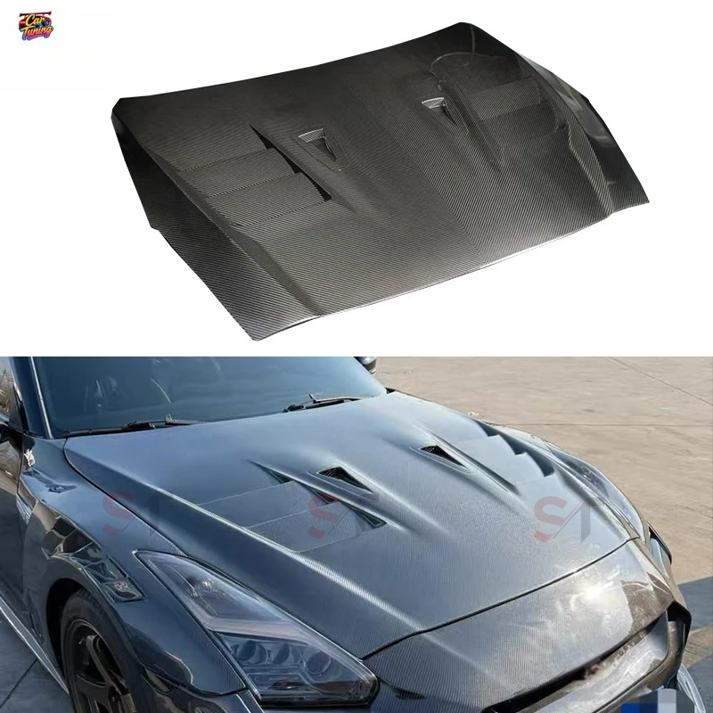 Suitable for Nissan GTR R35 modified carbon fiber hood P-style engine cover front cover body kit cover
Suitable for Nissan GTR R35 modified carbon fiber hood P-style engine cover front cover body kit cover