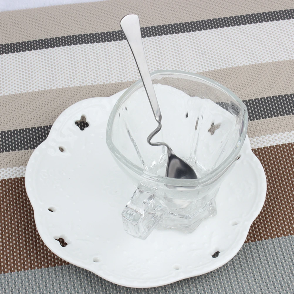 6Pcs Stainless Steel Coffee Stirring Spoons Curved for Easy Hanging and Mixing Various Beverages Coffee Spoon
6Pcs Stainless Steel Coffee Stirring Spoons Curved for Easy Hanging and Mixing Various Beverages Coffee Spoon