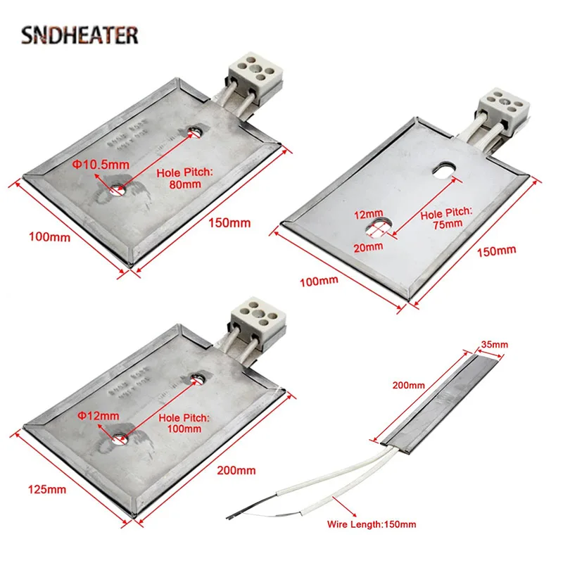 SNDHEATER 220 В 800 Вт 1000 Вт ленточный нагревательный элемент 150x100 мм 200x125 мм 200x35 мм из нержавеющей стали электрический нагревательный элемент лист доски
SNDHEATER 220 В 800 Вт 1000 Вт ленточный нагревательный элемент 150x100 мм 200x125 мм 200x35 мм из нержавеющей стали электрический нагревательный элемент лист доски