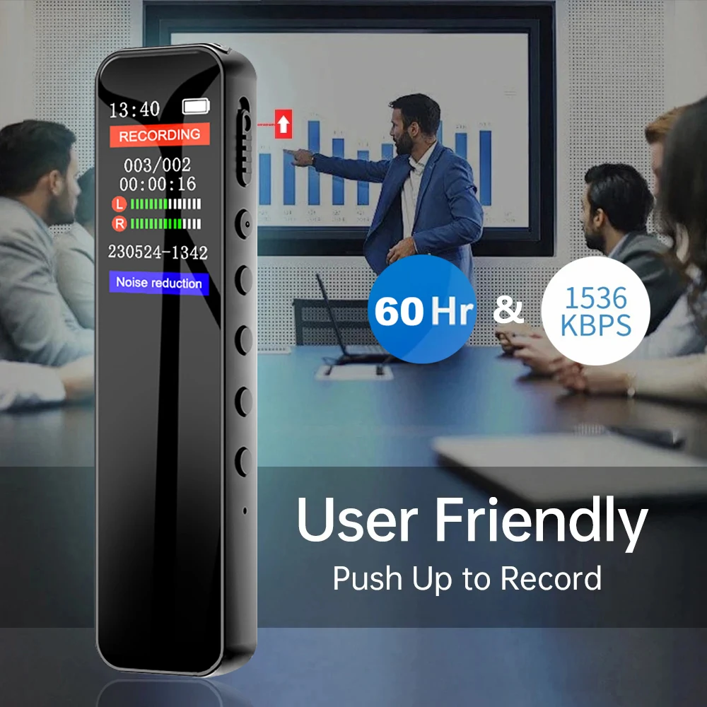 1536kbps Digital Voice Recorder Professional Dictaphone Voice Activated Noise Reduction Long Time Audio Recording MP3 Player New
1536kbps Digital Voice Recorder Professional Dictaphone Voice Activated Noise Reduction Long Time Audio Recording MP3 Player New