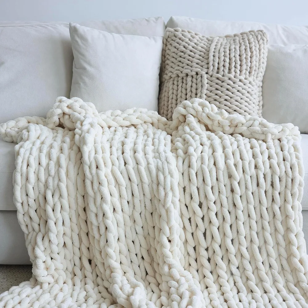 Chenille Chunky Knit Blanket Throw , Handmade Warm & Cozy Blanket Couch, Bed, Home Decor, Soft Breathable Fleece Banket
Chenille Chunky Knit Blanket Throw , Handmade Warm & Cozy Blanket Couch, Bed, Home Decor, Soft Breathable Fleece Banket