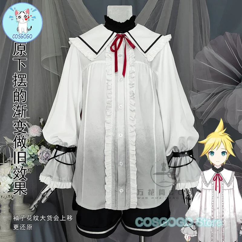 COSGOGO Game Project Sekai Rin/ Len Cosplay Costume Halloween Party Outfit Women Anime Black Shirt Baby-neck Blouse Short
COSGOGO Game Project Sekai Rin/ Len Cosplay Costume Halloween Party Outfit Women Anime Black Shirt Baby-neck Blouse Short
