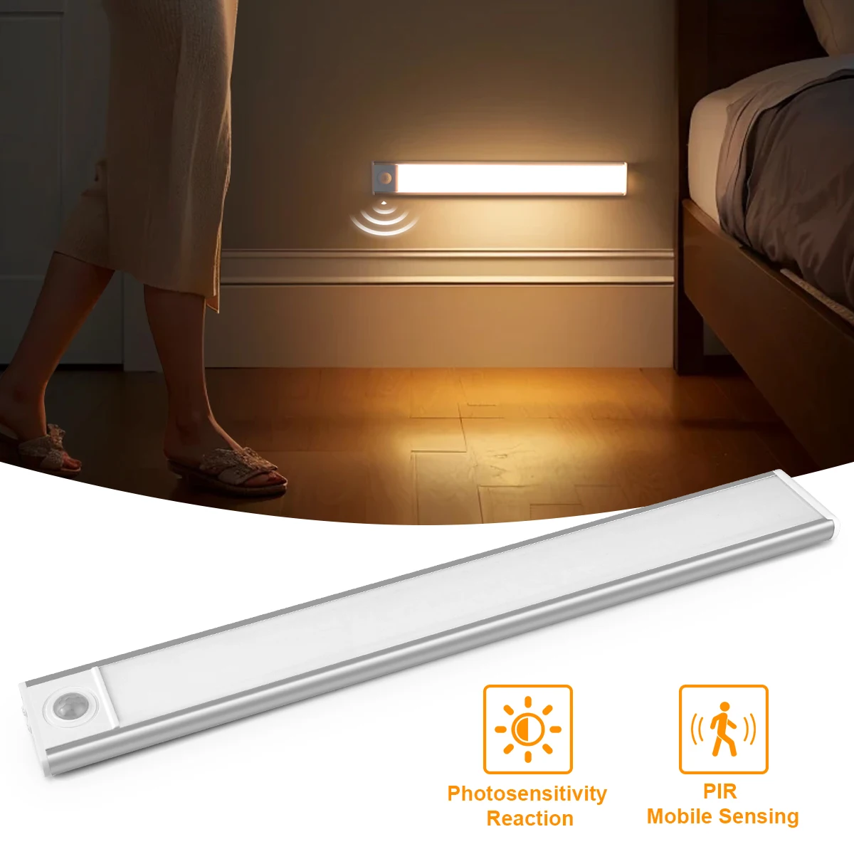 USB Rechargeable LED Night Light with Motion Sensor Dimmable 3-Color Changeable Portable Bar Light for Indoor Lighting 5V
USB Rechargeable LED Night Light with Motion Sensor Dimmable 3-Color Changeable Portable Bar Light for Indoor Lighting 5V