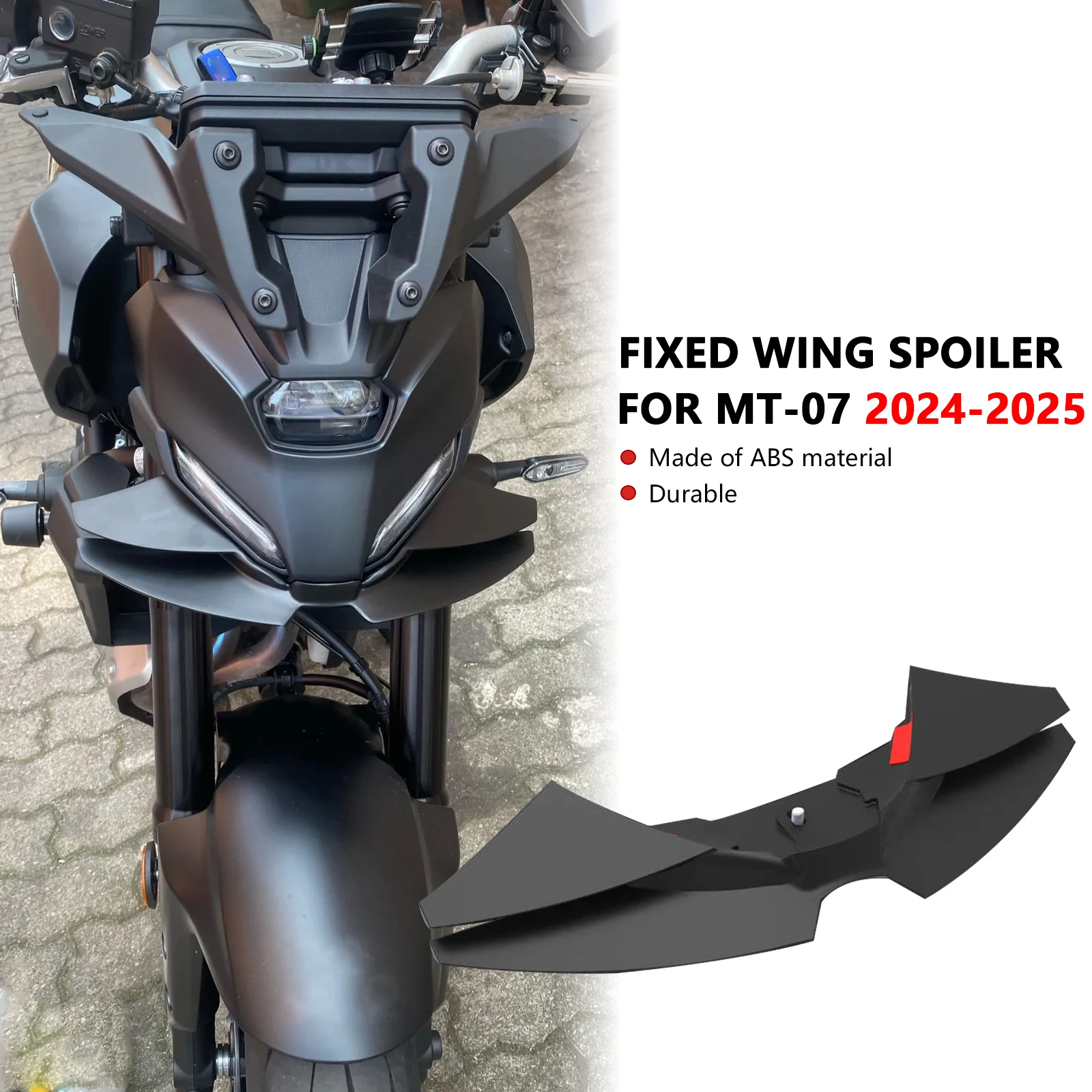 For MT07 MT 07 2024-2025 front spoiler front beak spoiler motorcycle winglet spoiler downforce deflector new accessories
For MT07 MT 07 2024-2025 front spoiler front beak spoiler motorcycle winglet spoiler downforce deflector new accessories