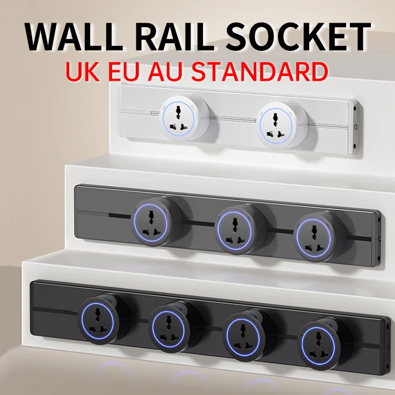 30/40/50cm Track Socket Wall Power Rail Movable Adapter Plug Sockets High End Home Appliance Power 8000W EU US UK Standard USB
30/40/50cm Track Socket Wall Power Rail Movable Adapter Plug Sockets High End Home Appliance Power 8000W EU US UK Standard USB