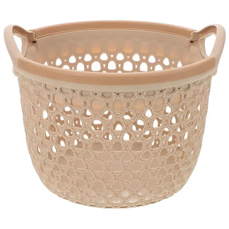 Hollow Waterproof Portable Storage Basket Woven Basket Multi-Use Storage Basket Large Capacity Basket Tabletop Organizer
Hollow Waterproof Portable Storage Basket Woven Basket Multi-Use Storage Basket Large Capacity Basket Tabletop Organizer