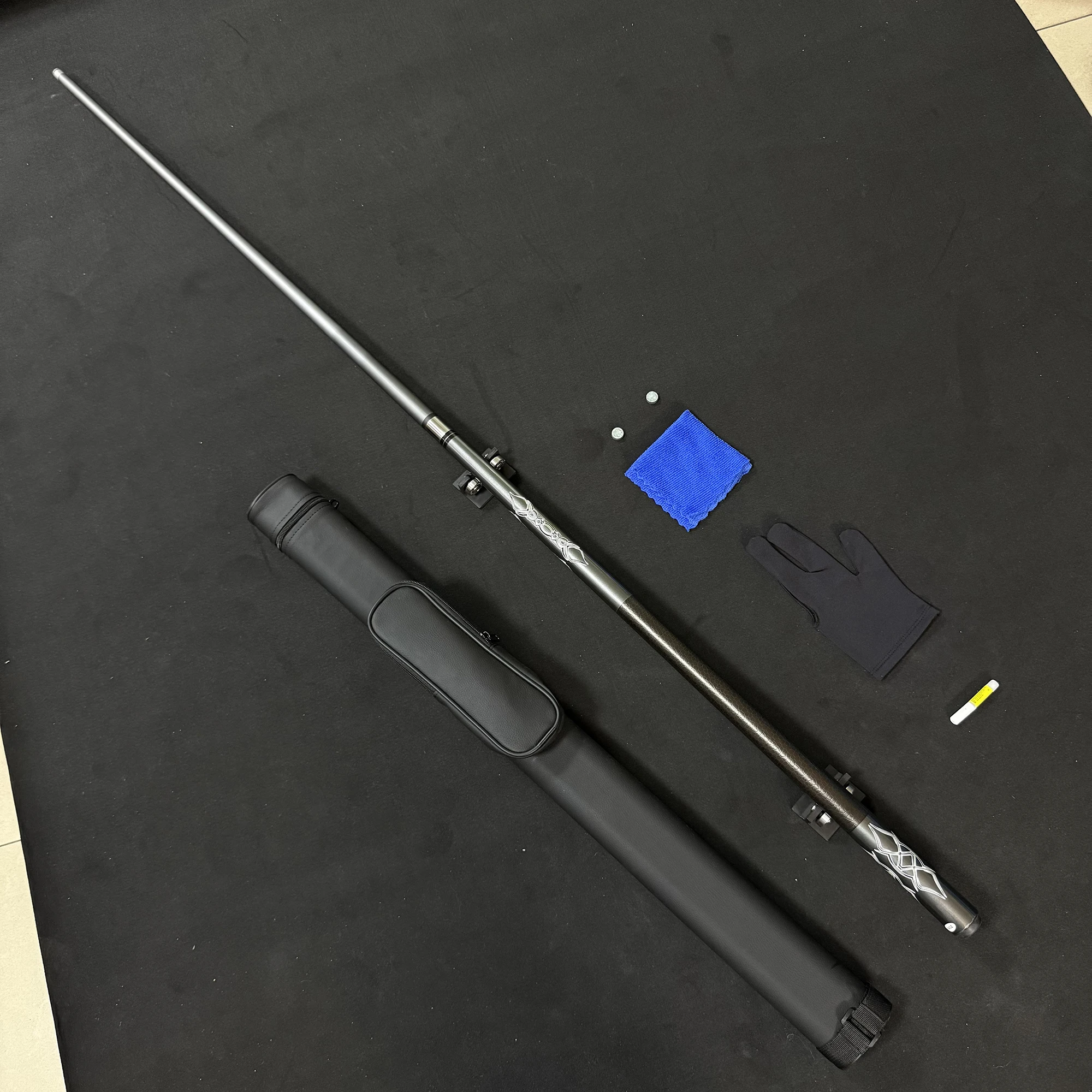 Carbon Fiber Pool Cue, 12.5mm Tip, Black & White Two Color Options, Soft Comfort Grip, Comes with Cue Case & Full Accessories
Carbon Fiber Pool Cue, 12.5mm Tip, Black & White Two Color Options, Soft Comfort Grip, Comes with Cue Case & Full Accessories
