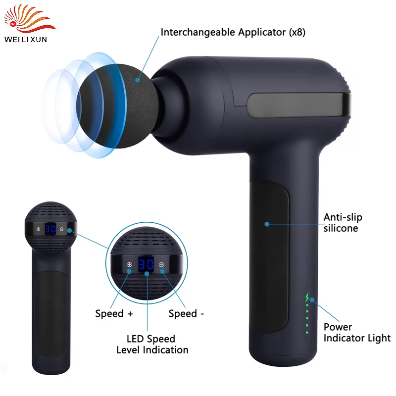 Fascia Gun Massage Gun 30 Speeds Massage for Neck and Back Massage 1500mAh 8Head LCD Vibration Fitness Equipment Body Muscle
Fascia Gun Massage Gun 30 Speeds Massage for Neck and Back Massage 1500mAh 8Head LCD Vibration Fitness Equipment Body Muscle