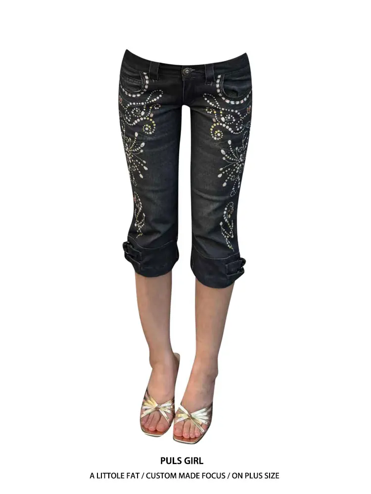 Low Waist Slim Fit Denim Cut off Shorts Women's Summer New Style Retro Washed Diamond Print Butt Covering Casual Pants
Low Waist Slim Fit Denim Cut off Shorts Women's Summer New Style Retro Washed Diamond Print Butt Covering Casual Pants