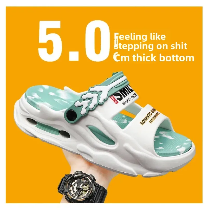 Fashion Men's Slide Slippers 5CM Platform EVA Beach Shoes Men Comfortable Outdoor Cloud Slippers For Men Summer Pantuflas Hombre
Fashion Men's Slide Slippers 5CM Platform EVA Beach Shoes Men Comfortable Outdoor Cloud Slippers For Men Summer Pantuflas Hombre