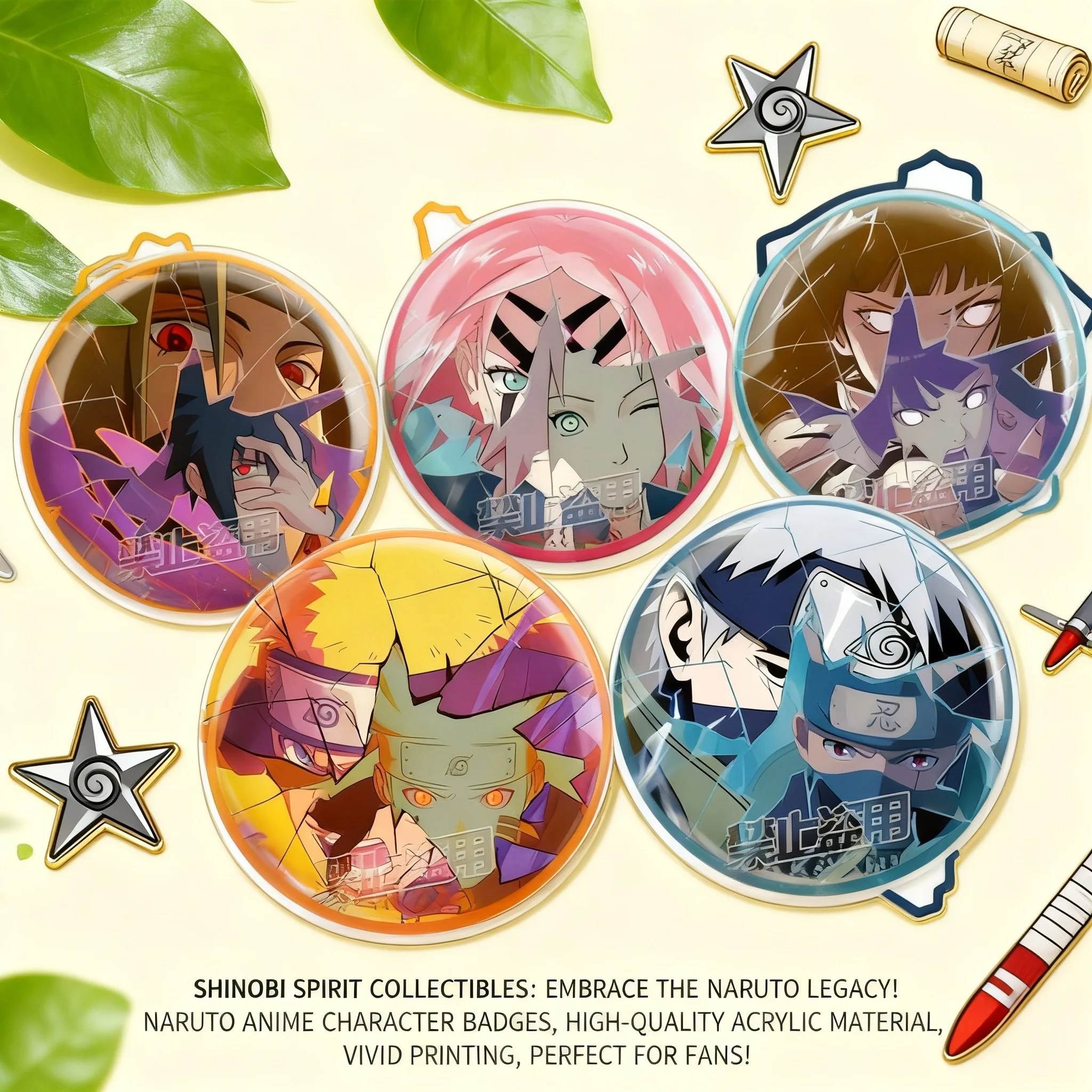 Naruto Anime Homage Brooch Flicker Shattered Reflective Tin Badge Original Design Double Flash Keychain
Naruto Anime Homage Brooch Flicker Shattered Reflective Tin Badge Original Design Double Flash Keychain