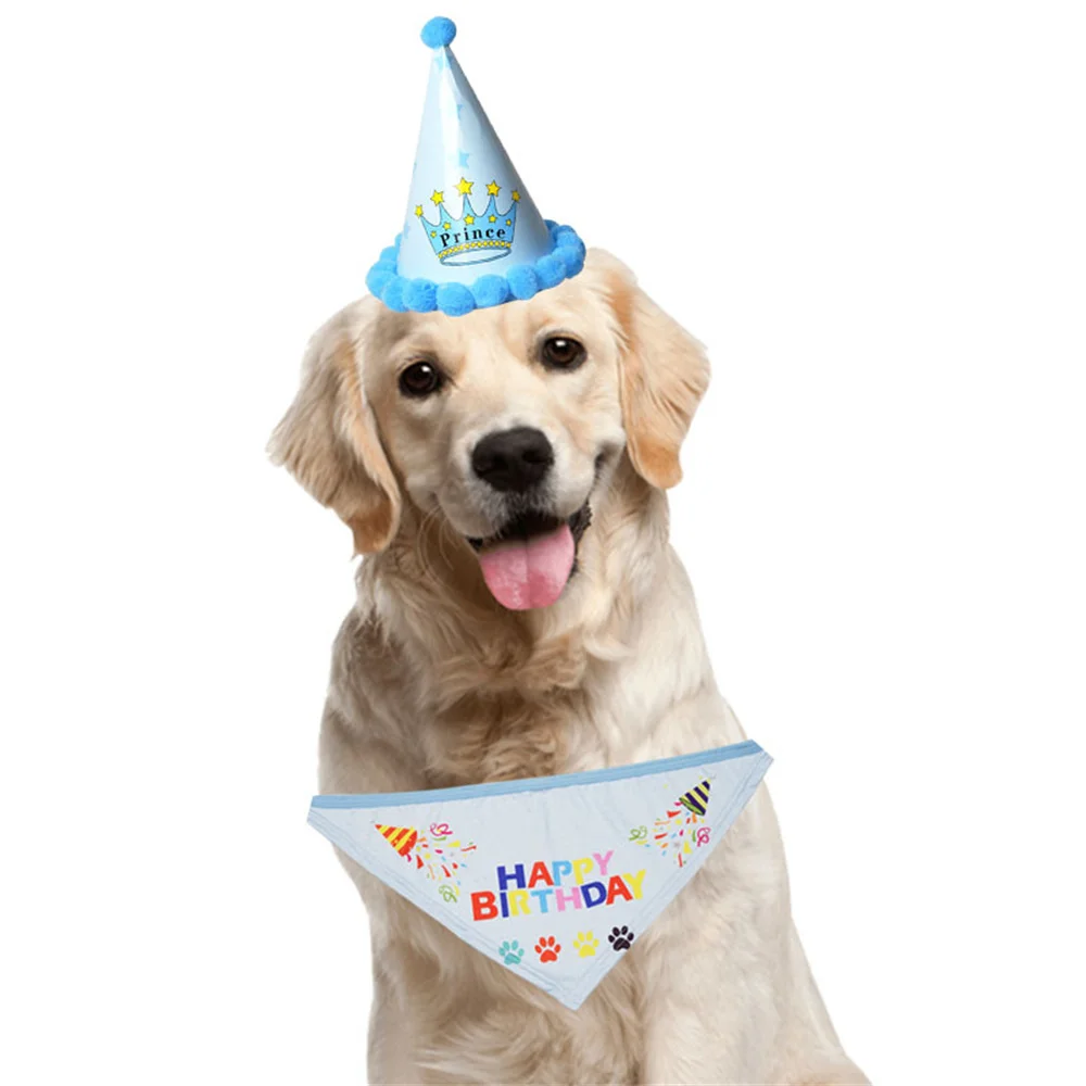 2PC Adjustable Pet Party Set - Birthday Bandana & Crown Hat for Dogs/Cats with Blue/Pink Designs
2PC Adjustable Pet Party Set - Birthday Bandana & Crown Hat for Dogs/Cats with Blue/Pink Designs