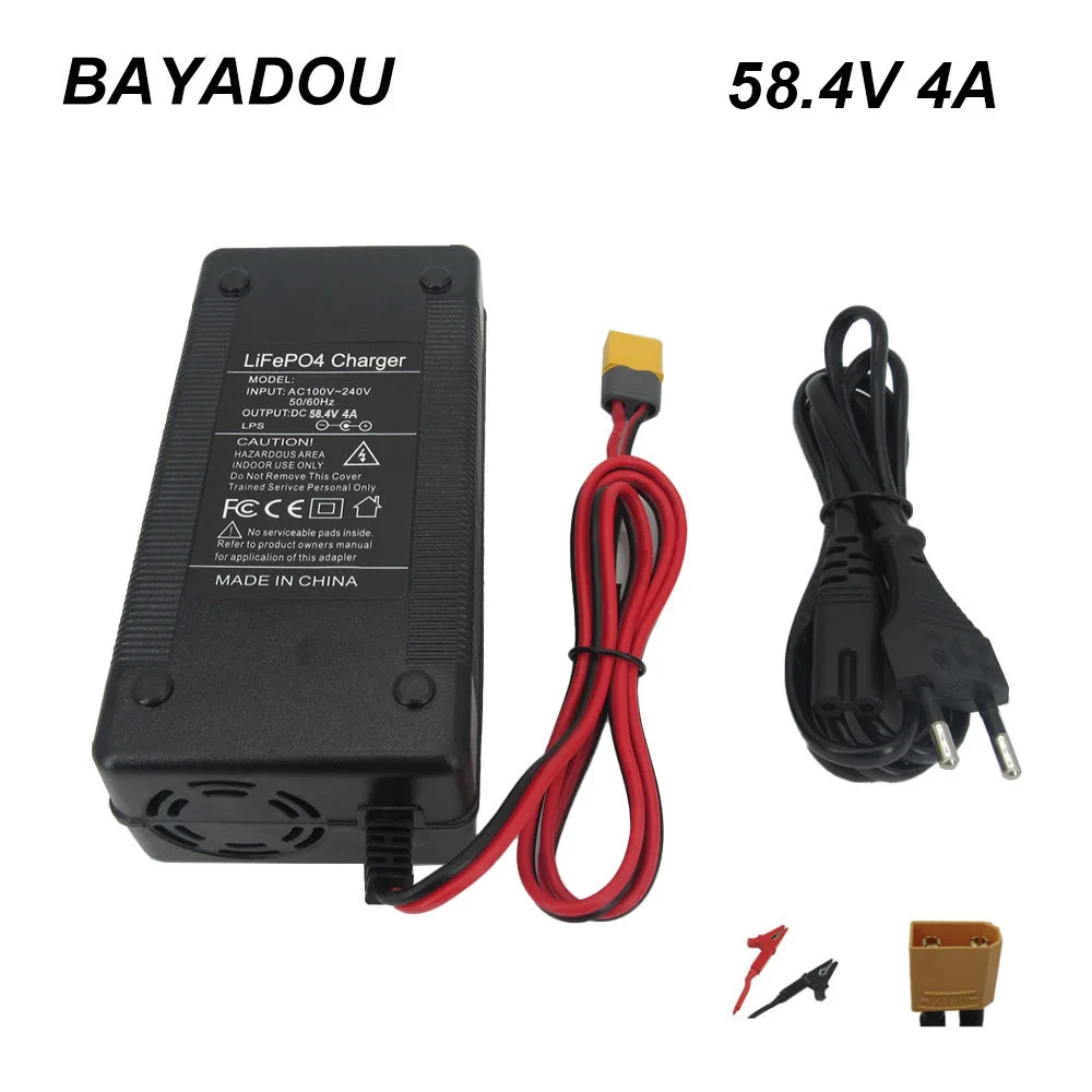 58.4V 4A Lifepo4 Charger 51.2V 48V 16S Iron Phosphate LFP RV Energy Storage Battery Chargers with fan XT60 XT90
58.4V 4A Lifepo4 Charger 51.2V 48V 16S Iron Phosphate LFP RV Energy Storage Battery Chargers with fan XT60 XT90
